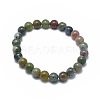 Natural Indian Agate Bead Stretch Bracelets BJEW-K212-B-010-5