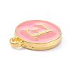 Golden Plated Alloy Enamel Charms ENAM-Q437-14E-2
