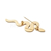 201 Stainless Steel Snake Brooches JEWB-C037-31G-3