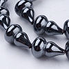 Non-magnetic Synthetic Hematite Beads Strands G-P341-37-11x17mm-1