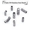   8Pcs 4 Style 304 Stainless Steel Beads STAS-PH0003-16-5