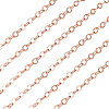 Brass Coated Iron Flat Cable Chains CH-TAC0007-02RG-3