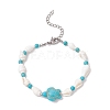2Pcs 2 Styles Shell Beaded Bracelets BJEW-TA00586-01-3