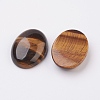 Natural Tiger Eye Flat Back Cabochons G-G741-25x35mm-01-2