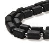 Frosted Natural Black Tourmaline Beads Strands G-G068-A26-01-4