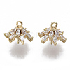 Brass Micro Pave Cubic Zirconia Peg Bails Charms KK-S348-476-NF-1
