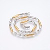 Men's 304 Stainless Steel Bar Link Chain Necklaces NJEW-P218-01A-1
