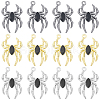 SUNNYCLUE 24Pcs 3 Colors Blank Glass Spider Pendant FIND-SC0006-47-1