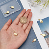 12Pcs Brass Micro Pave Clear Cubic Zirconia Pendants ZIRC-BBC0003-70-3
