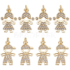 DICOSMETIC 12Pcs 2 Style Brass Pendants KK-DC0001-86-1