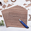 8 Sheets Walnut Wood Sheet DIY-BC0005-38-5