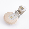 Beech Wood Baby Pacifier Holder Clips WOOD-T015-28-3