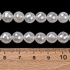 Electroplated Natural Agate Beads Strands G-B191-A07-8mm-20-5