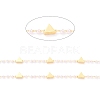 3.28 Feet Handmade CCB Plastic Imitation Pearl Beaded Chains X-CHC-I038-22G-2