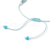 Adjustable Synthetical Turquoise & Porcelain & Natural Howlite Beaded Braided Bead Bracelets for Women BJEW-JB11707-4