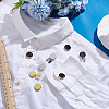 4 Pairs 4 Styles Brass Cufflinks BUTT-ME0001-04-4