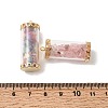 Glass Tube with Natural & Synthetic Mixed Gemstone Chip Beads Inside Pendants FIND-B054-01G-3