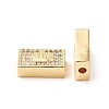 Brass Micro Pave Cubic Zirconia Beads KK-M233-30G-1