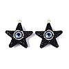 Handmade Polymer Clay & Rhinestone & Resin Big Pendants FIND-Q123-02E-1