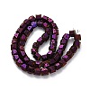 Electroplated Natural Lava Rock Beads Strands G-A256-D01-01I-3