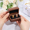 Wooden Jewelry Cufflinks Storage Magnetic Gift Case CON-WH0095-78C-4