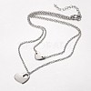 Two Tier Stainless Steel Necklaces X-NJEW-JN01244-1