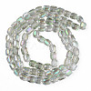 Electroplate Transparent Glass Beads Strands EGLA-N002-32-C09-2