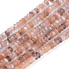 Natural Multi-Moonstone Beads Strands G-R475-002A-1