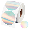 Round Dot Paper Holographic Thermal Printable Label Stickers STIC-WH0004-43-1