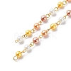 Handmade Glass Pearl Round Beaded Chains AJEW-SZ0002-40E-2
