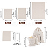   18Pcs 3 Sizes Linen Pouches ABAG-PH0001-46-2