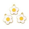 Rack Plating Alloy Enamel Pendants ENAM-F146-10G-3