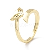 Brass Open Cuff Rings for Women RJEW-A028-04G-1