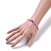 Handmade Polymer Clay Braided Bead Bracelets BJEW-JB04427-01-4
