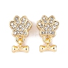 Rack Plating Alloy Rhinestone European Dangle Charms FIND-C055-19G-01-1