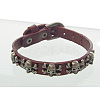 Punk Rock Skull Leather Bracelets for Halloween X-BJEW-N114-4-1