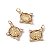 Brass Micro Pave Cubic Zirconia Pendants KK-G439-17G-3