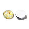 Flatback Half Round Insect and Plants Pattern Glass Dome Cabochons GGLA-R026-14mm-16-2