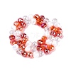 Electroplate Imitation Jade & Opaque & Transparent Glass Beads Strands EGLA-Q135-8MM-A12-3