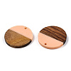 Resin & Walnut Wood Pendants RESI-S358-02B-07-3