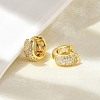 Brass Micro Pave Cubic Zirconia Hoop Earrings EJEW-D311-078G-2