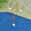 Alloy Enamel Sheep Pendant Knitting Row Counter Chains HJEW-PH01835-4
