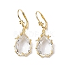 Glass Leverback Earring EJEW-C077-02KCG-01-1