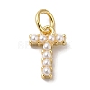 Rack Plating Brass with ABS Plastic Imitation Pearl Charms KK-B092-30T-G-1