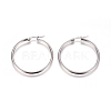201 Stainless Steel Hoop Earrings EJEW-F237-02A-P-1