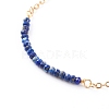 August Birthstone Natural Lapis Lazuli Beaded Bracelets BJEW-JB06092-08-2