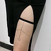 Alloy Rhinestone Sexy Elastic Multilayer Tassel Butterfly Leg Chain FS-WG8A9A5-01-3