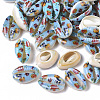 Printed Natural Cowrie Shell Beads X-SSHEL-R047-01-C01-1