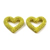Heart Shape Polymer Clay Rhinestone Beads CLAY-NH0001-09A-13-1