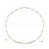 Boho Natural Cultured Freshwater Pearl & Round Seed Beaded Braided Necklaces for Women NJEW-JN06187-01-2